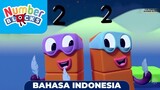 Dua Yang Mengerikan [S1E13] | Numberblocks (Bahasa Indonesia)