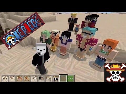 One piece in minecraft!! *Straw hat pirates vs marine* mod