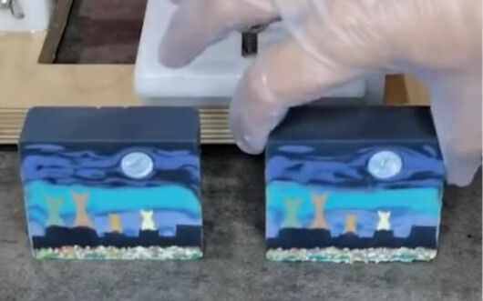 Hôm nay làm xà phòng hình mèo con