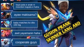 GUSION PRANK | SKINNER LANG AKO 😂 | MLBB