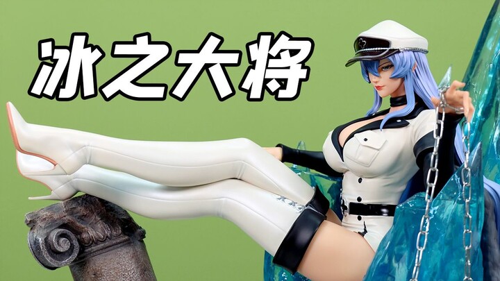 [4K] Ice General Esdeath Slashes Red Eye Green Leaf GK Statue