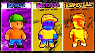 Evolui a RARIDADE das SKINS ao MÁXIMO em MAPAS CRIATIVOS do Stumble Guys 😱