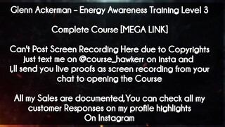 Glenn Ackerman  course  - Energy Awareness Training Level 3 download