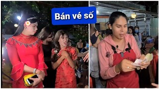 Mẹ con DIVA Cát Thy giả lộ bán vé số giúp người nghèo | Bánh tráng trộn Cát Thy