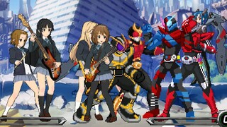 Tim Gadis Musik Ringan vs. Tim Kamen Rider