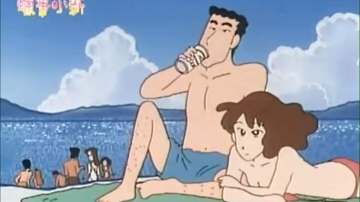 ชินจัง ครอบครัวไปเที่ยวทะเล เกิดเรื่องฮากลิ้ง! เมย์โกะทำหน้าแหกต่อหน้าทุกคนเลย!