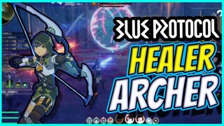 Blue Protocol HEALER Archer Gameplay - High level 930 BS dungeon