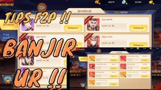 TIPS F2P DAPAT HERO UR DAN ARTIFACT UR GRATIS !! - DYNASTY HEROES ROMANCE SAMKOK
