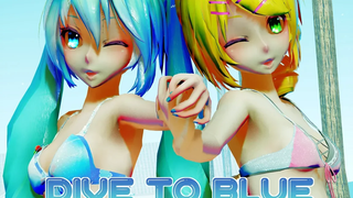 【MMD】ดำดิ่งสู่สีน้ำเงิน【มิคุ x ริน】1080p60fps HD