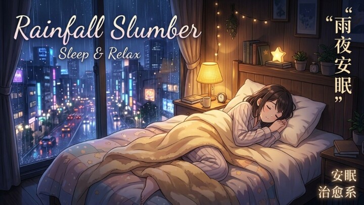雨夜动漫 Anime Rainy Night | 助眠 Sleep Music & Rain Sounds | 放松 Relax & Sleep