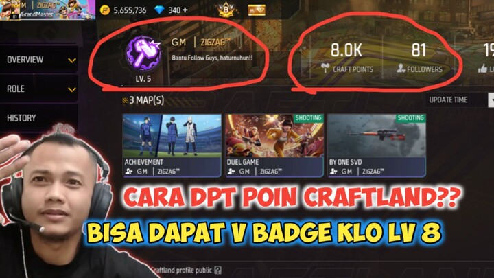 Cara mendapatkan Poin Craftland FF Ke level 5