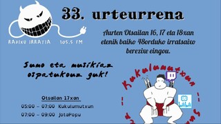 Kukulumutxun Radixu Irratian 33.urteurrenin