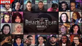 [20+ React Full Episode] Attack on Titan Season 4 Episode 23 Reaction Mashup