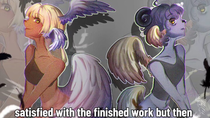 sketch vs final work