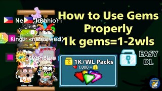 Growtopia How to Spend gems properly (1k/wl)