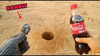 EKSPERIMEN: KARBIT VS COCA-COLA DIDALAM TANAH #experiment