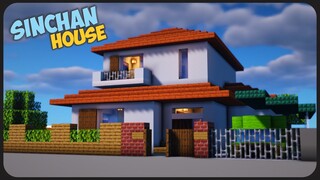 Cara Membuat Rumah Sinchan di Minecraft ! || Minecraft Modern Pt.52