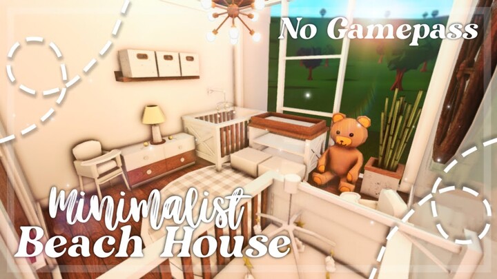 No Gamepass Minimalist One Story Modern Beach House I Bloxburg Speedbuild and Tour - iTapixca Builds