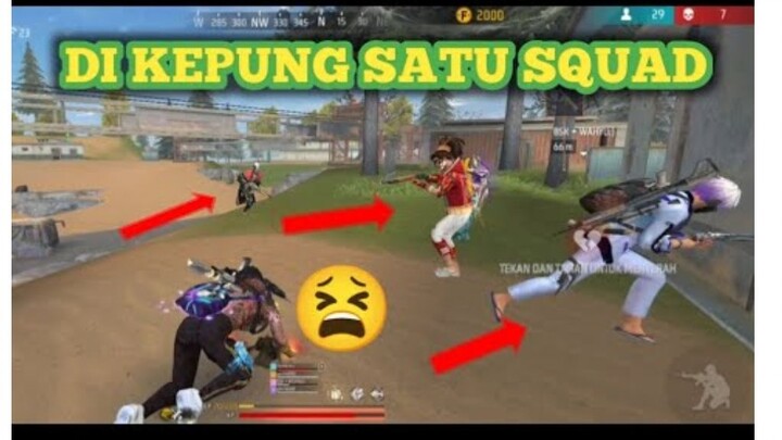 DI KEPUNG SATU SQUAD😫😫 || Auto balik Lobi || gagal Booyah.#freefire #freefiremax #iwanfreefire.