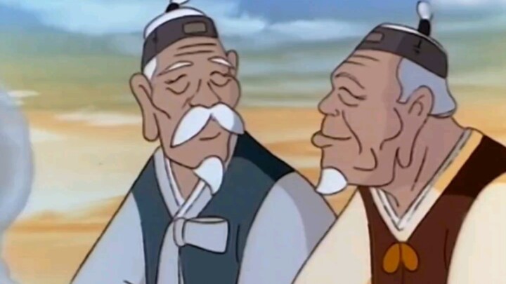 Two old men boiling stones#animation commentary#nostalgic animation#animation