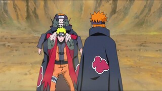 Naruto petrified Pain with a massive trick, while trying to drain all of Naruto's Power