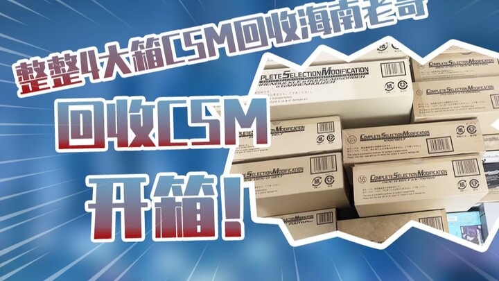 【开箱】整整4大箱CSM回收海南老哥假面骑士开箱~