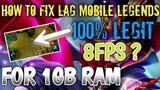 How to fix lag Mobile Legends 1gb ram 100% Legit 2019