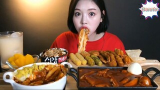 Tokbokki 2 vị. đồ chiên ăn kèm 2 #amthuc