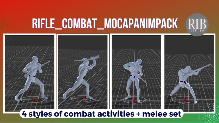 Rifle_Combat_MocapAnimPack  步枪战斗动作捕捉动画包 - Unity