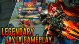 TIME TO SHINE! LAYLA LEGENDARY GAMEPLAY WITH MY SUPPORT DIGGIE - MLBB