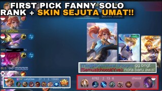 FIRST PICK FANNY SOLO RANKED, DI BACOTIN NORAK!! AUTO KITA LOCK SAMPAI DI REPORT TEAM SENDIRI KWKW!!