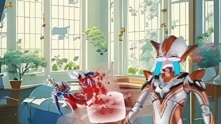 Ultraman Zero và Ultraman Tiga bị thương