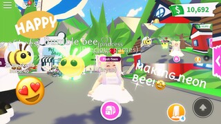 Making Neon bee! 🐝✨ || roblox adopt me!