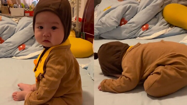 At Mom’s command, “Cry!” the baby instantly switched expressions and put on a lively, adorable perfo