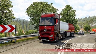 Distribusi 24Ton Minyak ft Truk Mercedes Benz Actros 1863 - Euro Truck Simulator 2