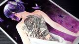 [Melukis]Kochou Shinobu dengan tato naga|<Demon Slayer>