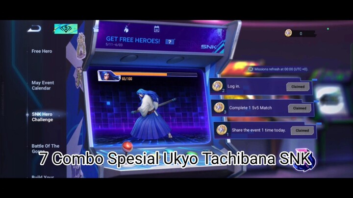 7 Combo Spesial Ukyo Tachibana SNK Honor Of Kings