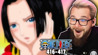 HAMMOCKS IN LOVE!!!!! | ONE PIECE Ep 416-417 REACTION