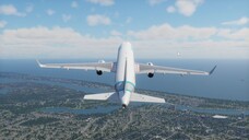 Airplane Airbus A320 flight in X-Plane 12