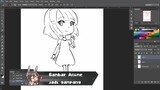 GAMPANG BANGET cara Gambar anime chibi character