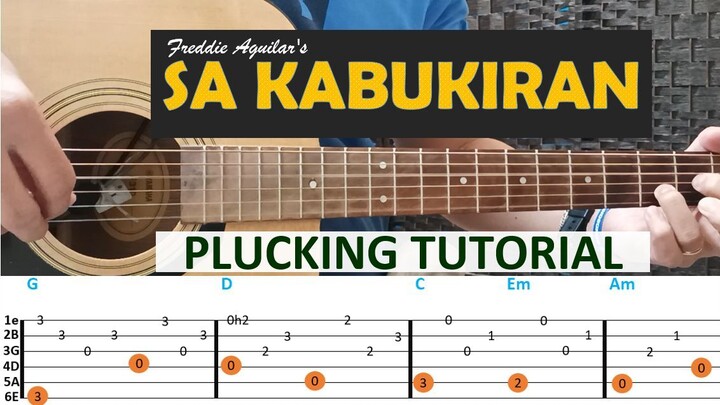 SA KABUKIRAN (Plucking Tutorial - With Tabs) by #FreddieAguilar