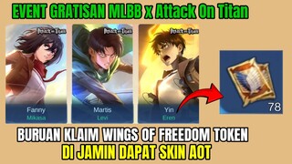 TRICK GACHA SKIN ATTACK ON TITAN & CARA MENDAPATKAN WOF TOKEN TAMBAHAN EVENT AOT MOBILE LEGENDS