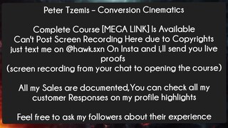 Peter Tzemis – Conversion Cinematics course download
