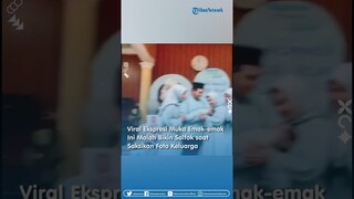 Viral Ekspresi Muka Emak-emak Ini Malah Bikin Salfok saat Saksikan Foto Keluarga