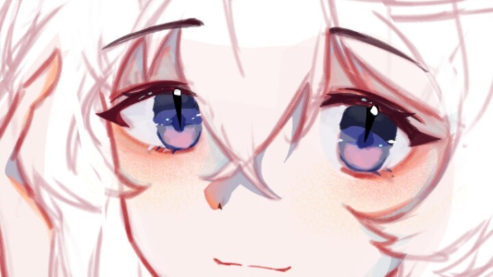 (Finger Painting) Coloring Tutorial — Jelly-Like Skin Tone and Sparkling Eyes Tutorial, Come On!