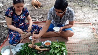 Cá Trê Nướng Than Hồng Chấm Nước Mắm Chua Thêm Mớ Rau Vườn Ăn Sống| TKQ T298