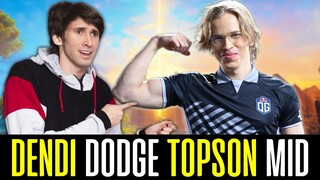 DENDI Dodge TOPSON in Mid Lane - 55 Minutes Game!