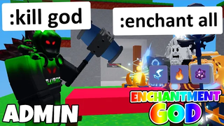 ADMIN ปะทะ ENCHANTMENT GOD ใน Roblox BedWars