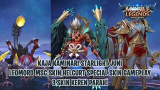 Kaja Kaminari Starlight Juni,Leomord MSC Skin,Helcurt Evolved Predator Gameplay - Mobile Legends