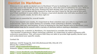 Dentist In Markham